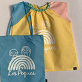 Diseño personalizado de babi y bolso escolar para la escuela infantil Arco Iris