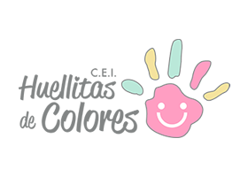 Diseño de logotipo para la escuela infantil Huellitas de Colores